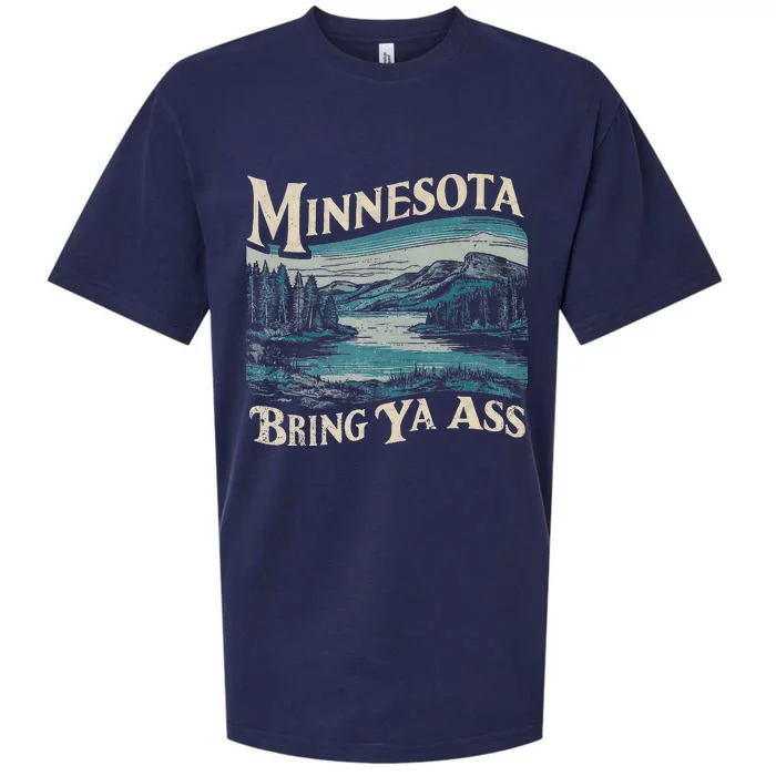 Minnesota Souvenir Travel Humor Bring Ya Ass Sueded Cloud Jersey T-Shirt