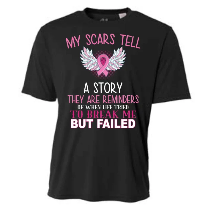 My Scars Tell A Story Breast Cancer Survivor Quote Cooling Performance Crew T-Shirt