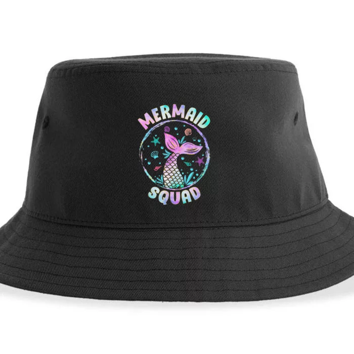 Mermaid Squad Themed Birthday Party Mermaids Family Matching Sustainable Bucket Hat