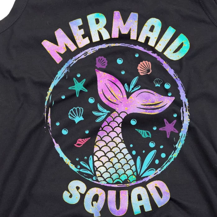 Mermaid Squad Themed Birthday Party Mermaids Family Matching Tank Top