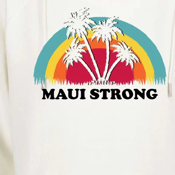 Maui Strong Tropical Hawaii Wildfire Womens Funnel Neck Pullover Hood