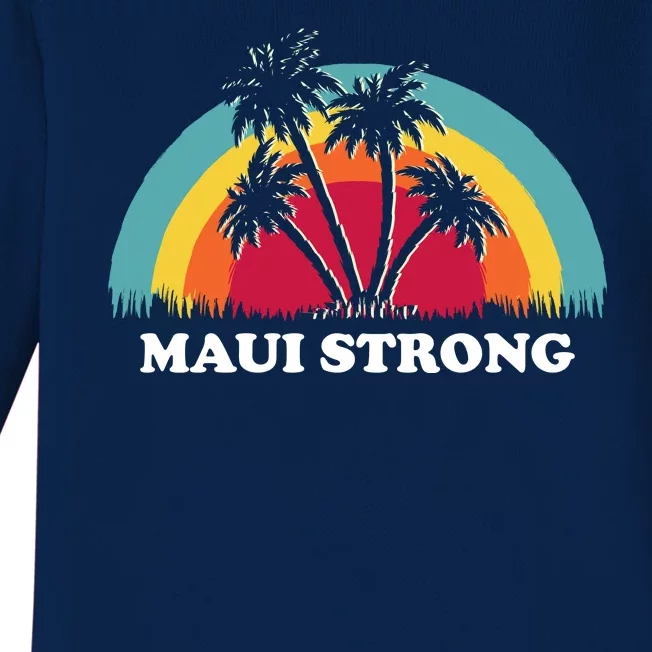 Maui Strong Tropical Hawaii Wildfire Baby Long Sleeve Bodysuit