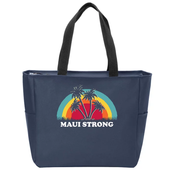 Maui Strong Tropical Hawaii Wildfire Zip Tote Bag