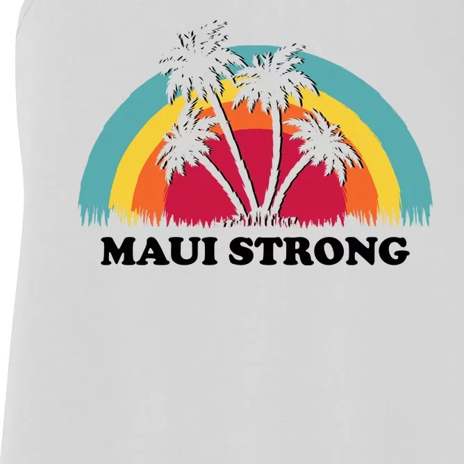 Maui Strong Tropical Hawaii Wildfire Women's Racerback Tank