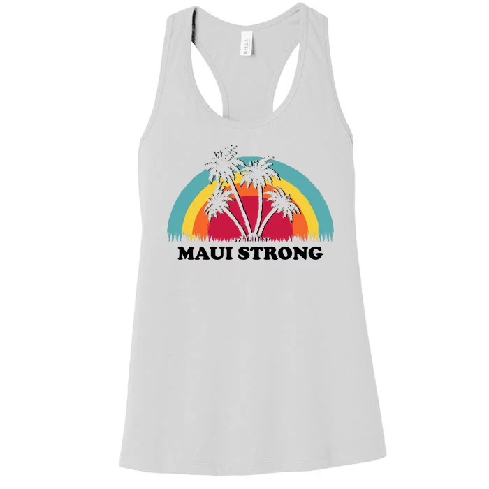 Maui Strong Tropical Hawaii Wildfire Women's Racerback Tank