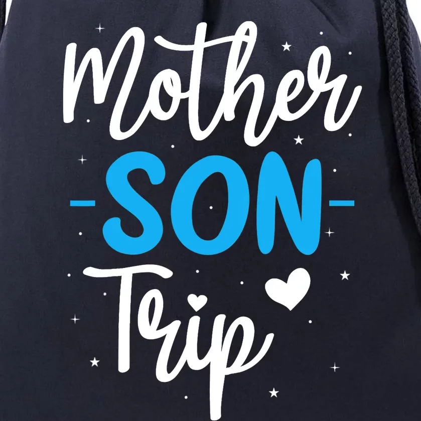 Mother Son Trip Summer Family Vacation Trip Cruise Beach Drawstring Bag