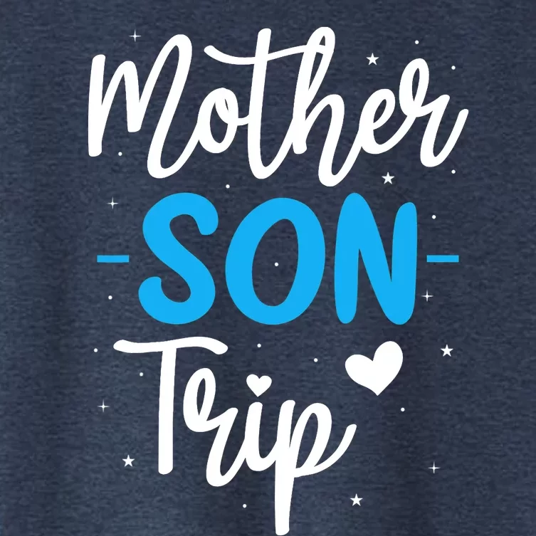 Mother Son Trip Summer Family Vacation Trip Cruise Beach Women's Crop Top Tee