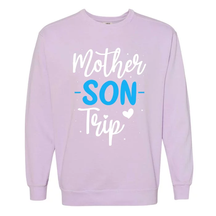 Mother Son Trip Summer Family Vacation Trip Cruise Beach Garment-Dyed Sweatshirt