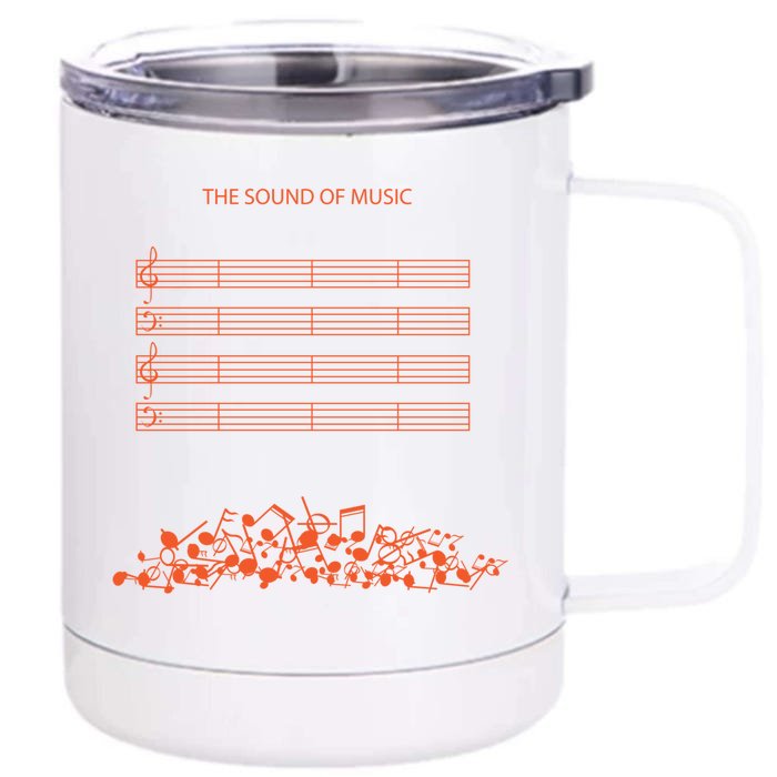 Music Sheet The Sound Of Silence Musical Notes Musician Great Gift Front & Back 12oz Stainless Steel Tumbler Cup