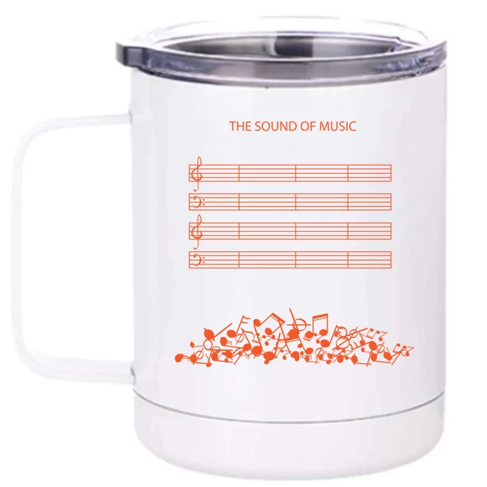 Music Sheet The Sound Of Silence Musical Notes Musician Great Gift Front & Back 12oz Stainless Steel Tumbler Cup