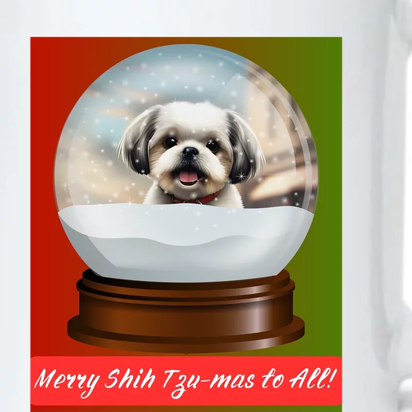 Merry Shih TzuMas To All! Gift Black Color Changing Mug