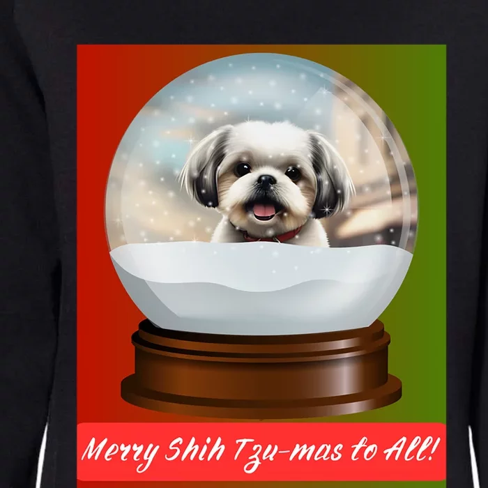 Merry Shih TzuMas To All! Gift Womens California Wash Sweatshirt