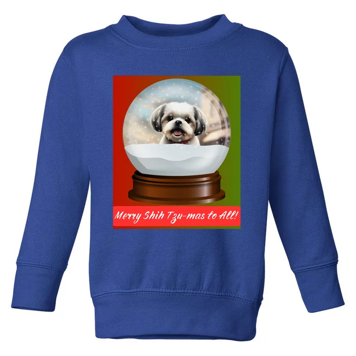 Merry Shih TzuMas To All! Gift Toddler Sweatshirt