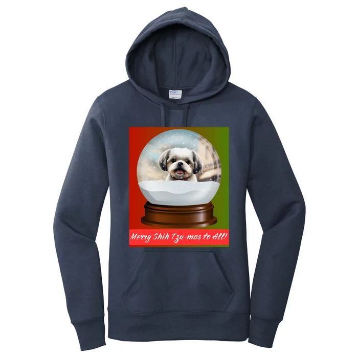 Merry Shih TzuMas To All! Gift Women's Pullover Hoodie