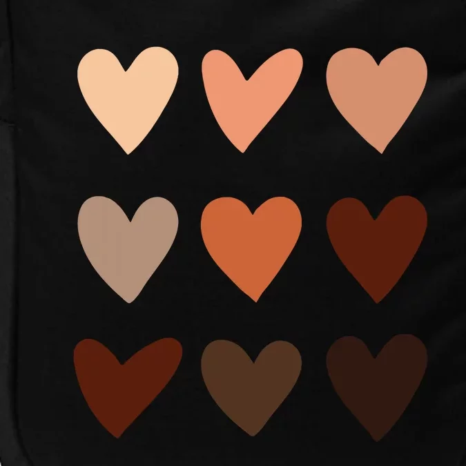 Melanin Skin Tone Hearts Be Kind Black History Month Impact Tech Backpack