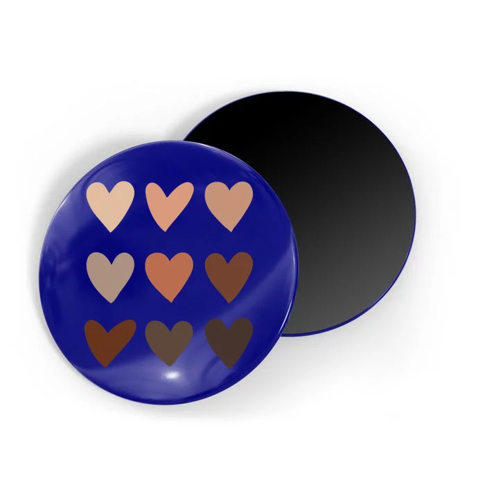 Melanin Skin Tone Hearts Be Kind Black History Month Cute Gift Magnet