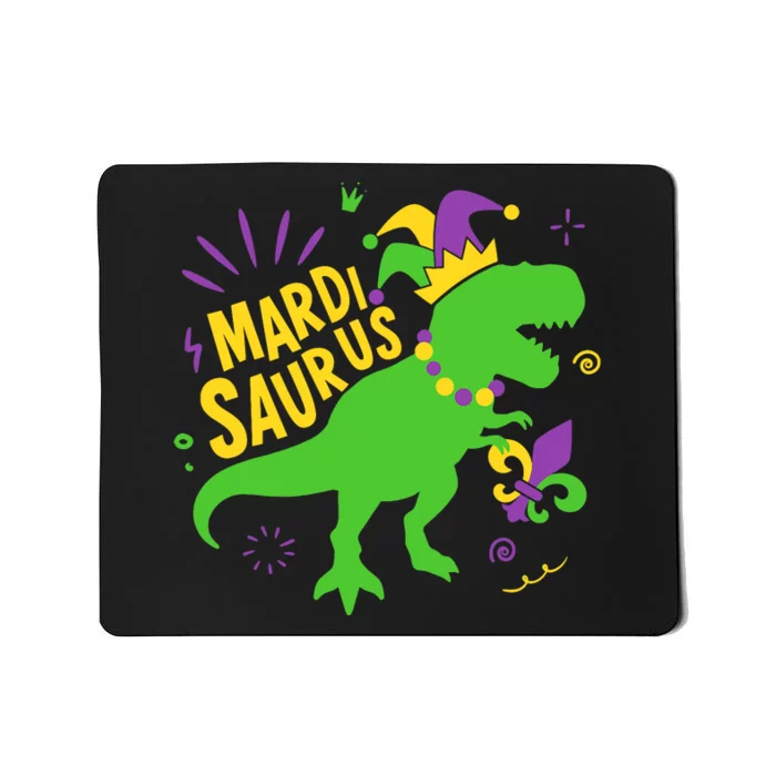 Mardi Saurus T Rex Dinosaur Dino Mardi Gras Mousepad