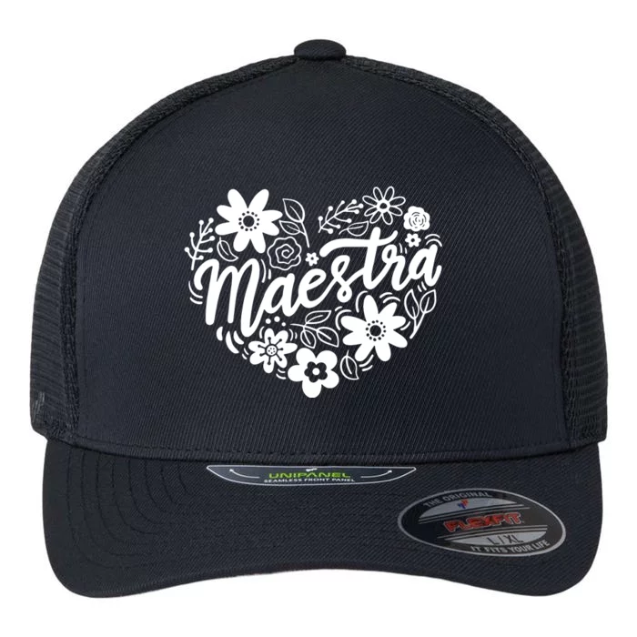 Maestra Spanish Teacher Flexfit Unipanel Trucker Cap