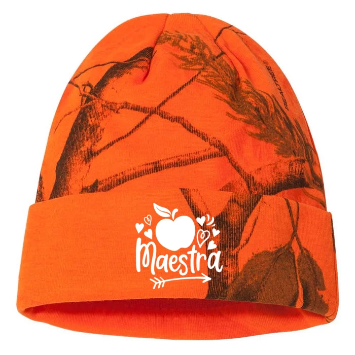 Maestra Spanish Teacher Kati - 12in Camo Beanie