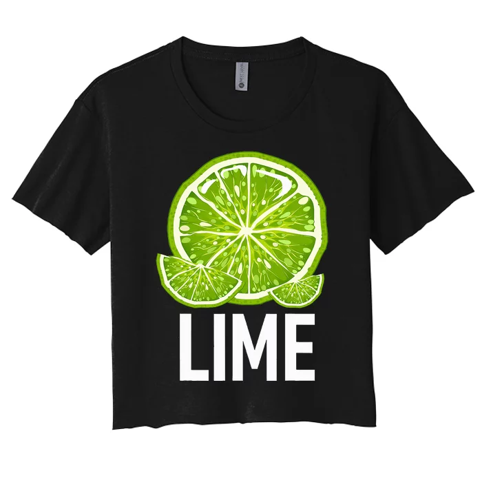 Matching Salt & Tequila & Lime Halloween Costume Party Fun Women's Crop Top Tee