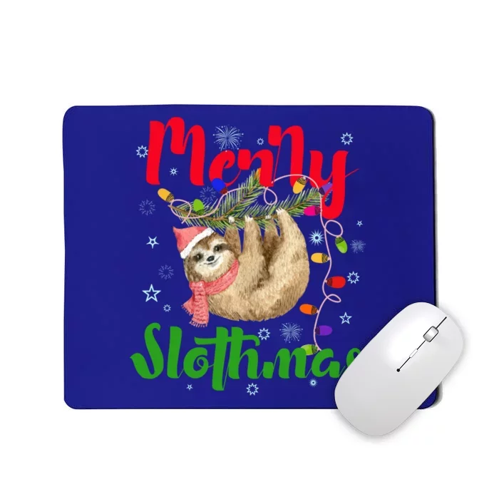 Merry Slothmas Ugly Christmas Pajama For Sloth Lovers Meaningful Gift Mousepad