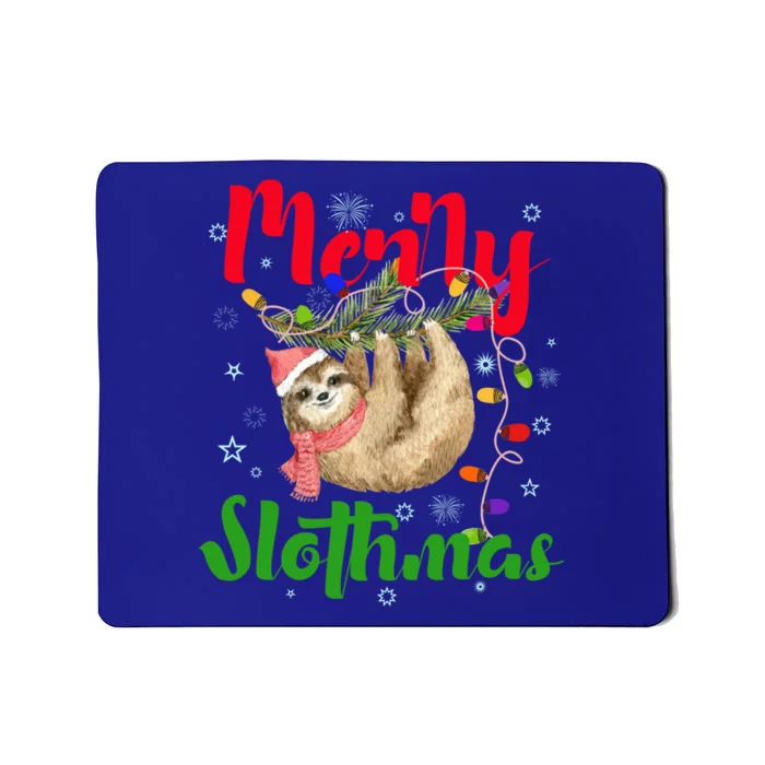 Merry Slothmas Ugly Christmas Pajama For Sloth Lovers Meaningful Gift Mousepad