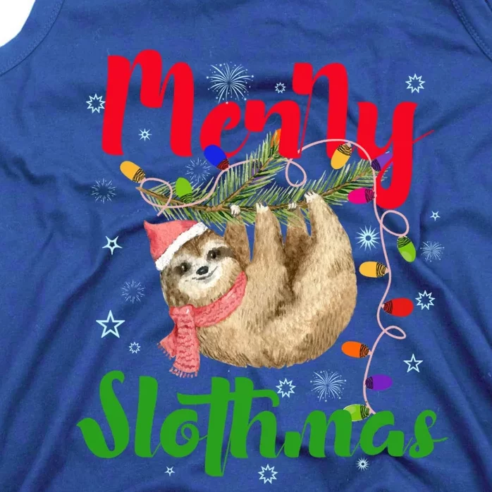 Merry Slothmas Ugly Christmas Pajama For Sloth Lovers Meaningful Gift Tank Top