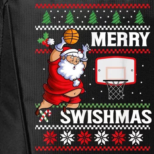 Merry Swishmas Ugly Christmas Basketball Christmas City Backpack