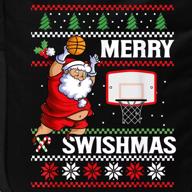 Merry Swishmas Ugly Christmas Basketball Christmas Impact Tech Backpack