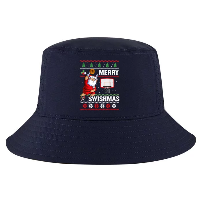 Merry Swishmas Ugly Christmas Basketball Christmas Cool Comfort Performance Bucket Hat