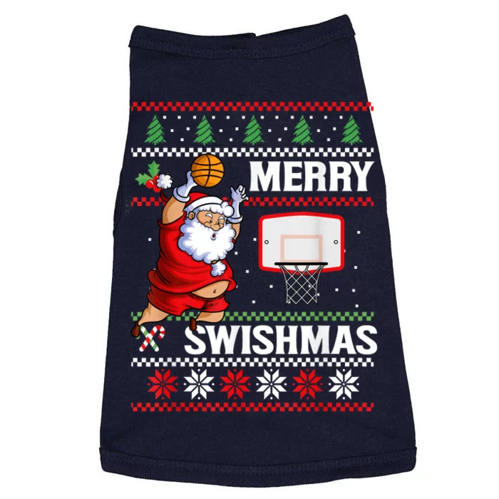 Merry Swishmas Ugly Christmas Basketball Christmas Doggie Tank