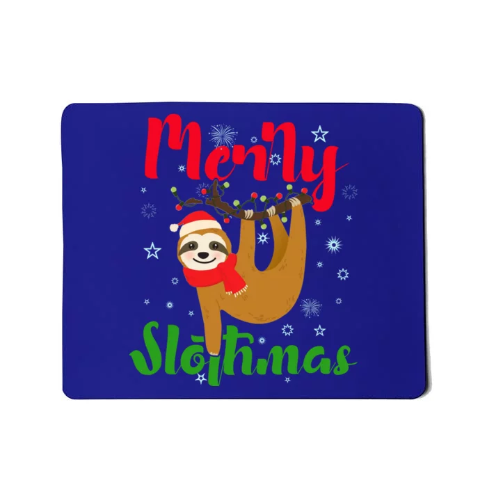 Merry Slothmas Ugly Christmas Pajama For Sloth Lovers Gift Mousepad