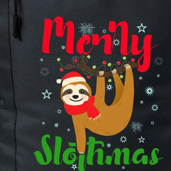 Merry Slothmas Ugly Christmas Pajama For Sloth Lovers Gift Daily Commute Backpack