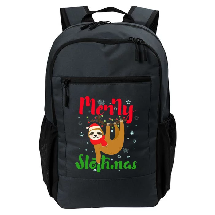 Merry Slothmas Ugly Christmas Pajama For Sloth Lovers Gift Daily Commute Backpack