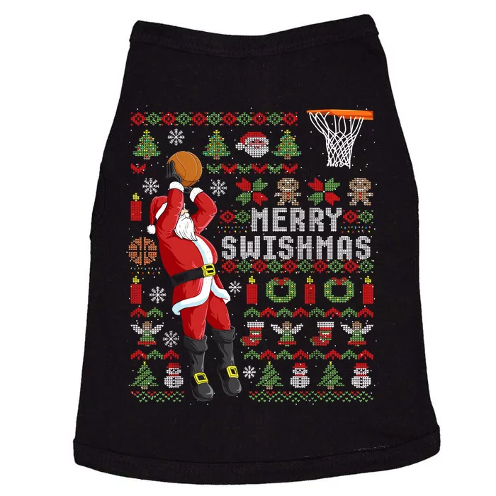 Merry Swishmas Ugly Christmas Basketball Doggie Tank