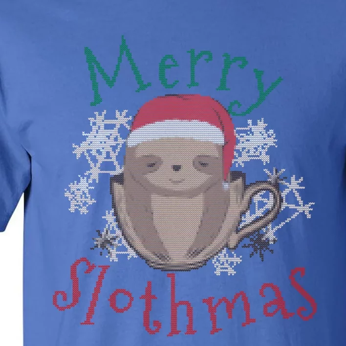 Merry Slothmas Ugly Christmas Gift Tall T-Shirt