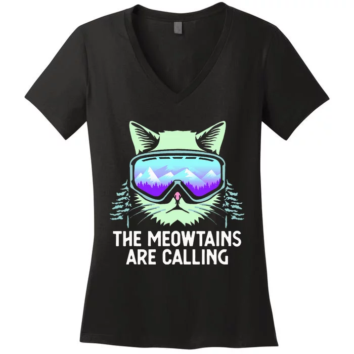 Mountain Skier's Ultimate Snowboard Women's V-Neck T-Shirt