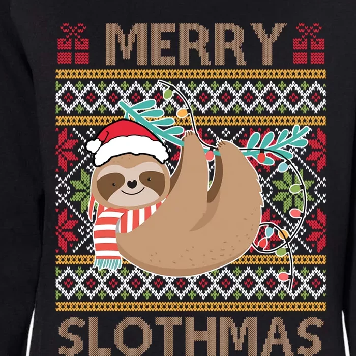 Merry Slothmas Ugly Christmas Merry Slothmas Slo Ho Ho Cool Gift Womens California Wash Sweatshirt