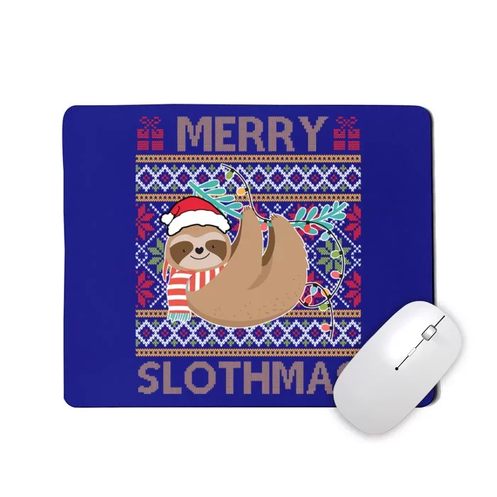 Merry Slothmas Ugly Christmas Merry Slothmas Slo Ho Ho Cool Gift Mousepad