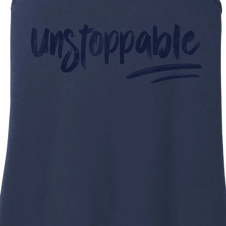 Motivational Saying Unstoppable Ladies Essential Tank