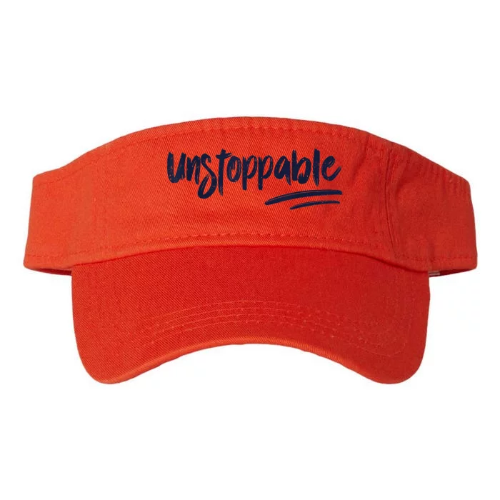 Motivational Saying Unstoppable Valucap Bio-Washed Visor