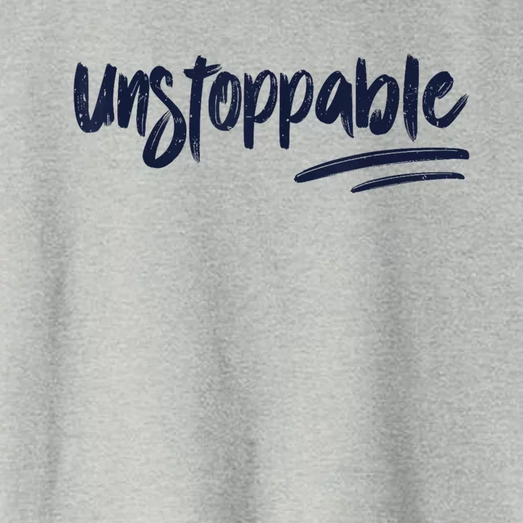 Motivational Saying Unstoppable Women's Crop Top Tee