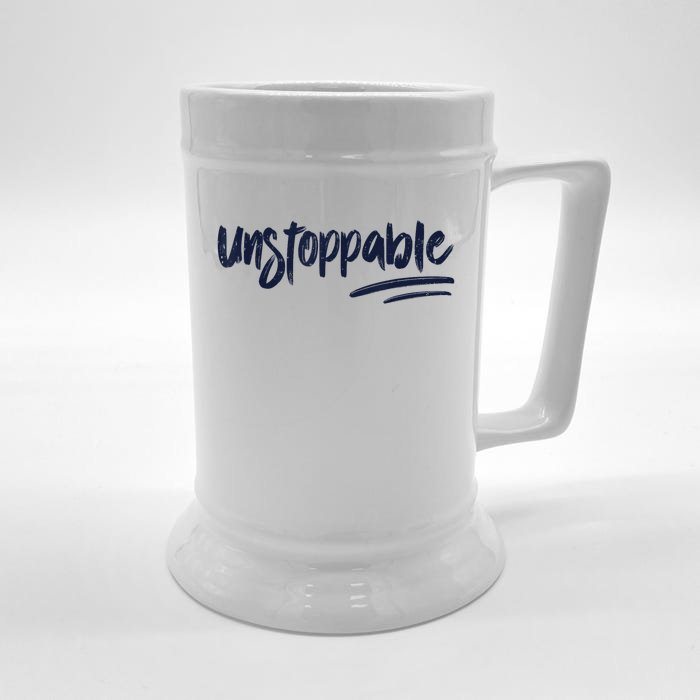 Motivational Saying Unstoppable Front & Back Beer Stein