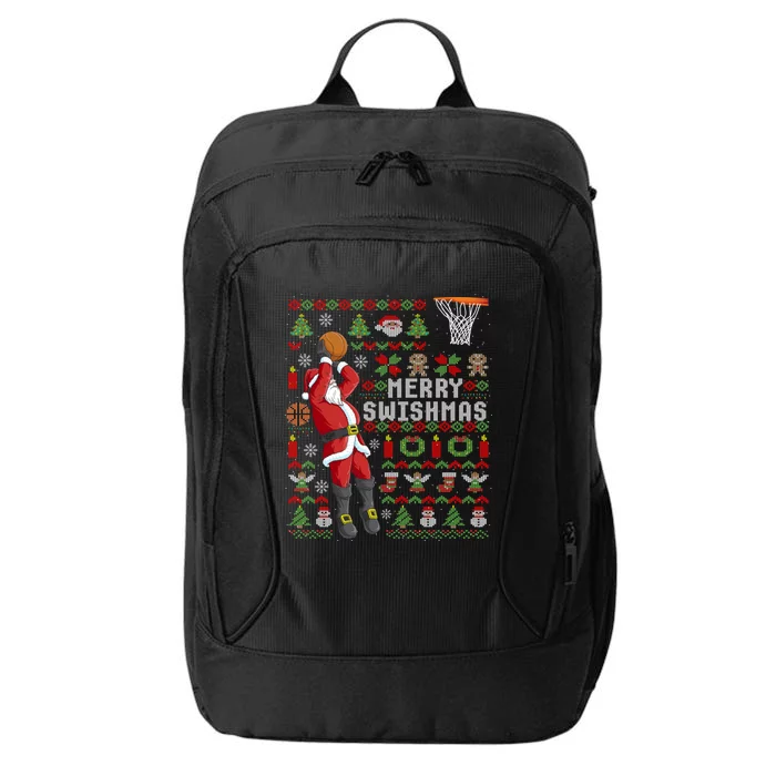 Merry Swishmas Ugly Christmas Basketball Christmas City Backpack