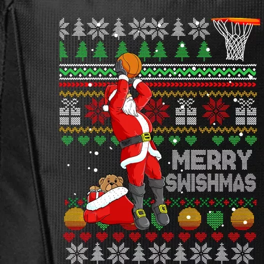 Merry Swishmas Ugly Christmas Basketball Christmas City Backpack