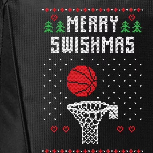 Merry Swishmas Ugly Christmas Basketball Christmas City Backpack