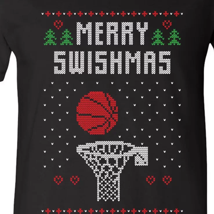 Merry Swishmas Ugly Christmas V-Neck T-Shirt