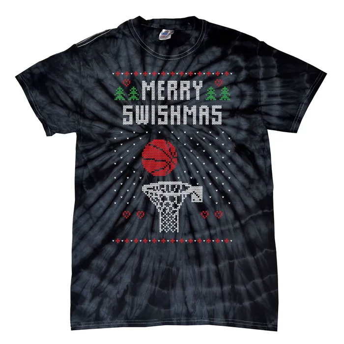 Merry Swishmas Ugly Christmas Tie-Dye T-Shirt