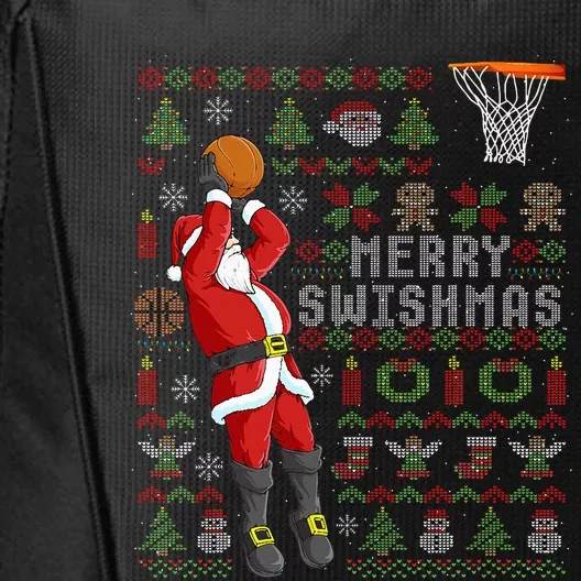 Merry Swishmas Ugly Christmas Basketball Christmas City Backpack