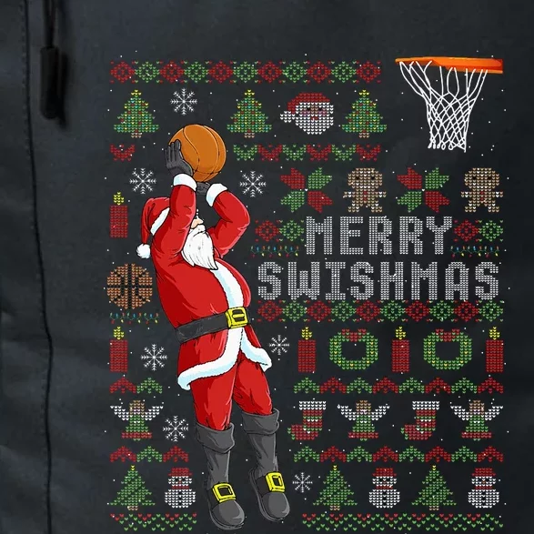 Merry Swishmas Ugly Christmas Basketball Christmas Daily Commute Backpack